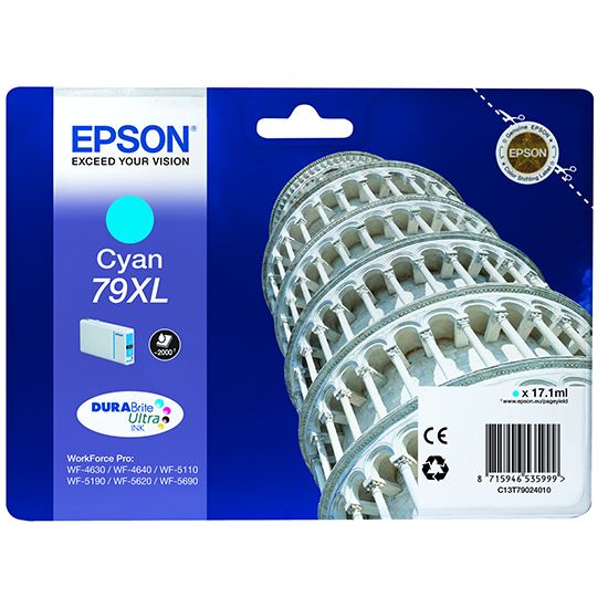 Tarvikud ja tarvikud EPSON  79XL C13T79024010 Inkjet cartridge, Cyan