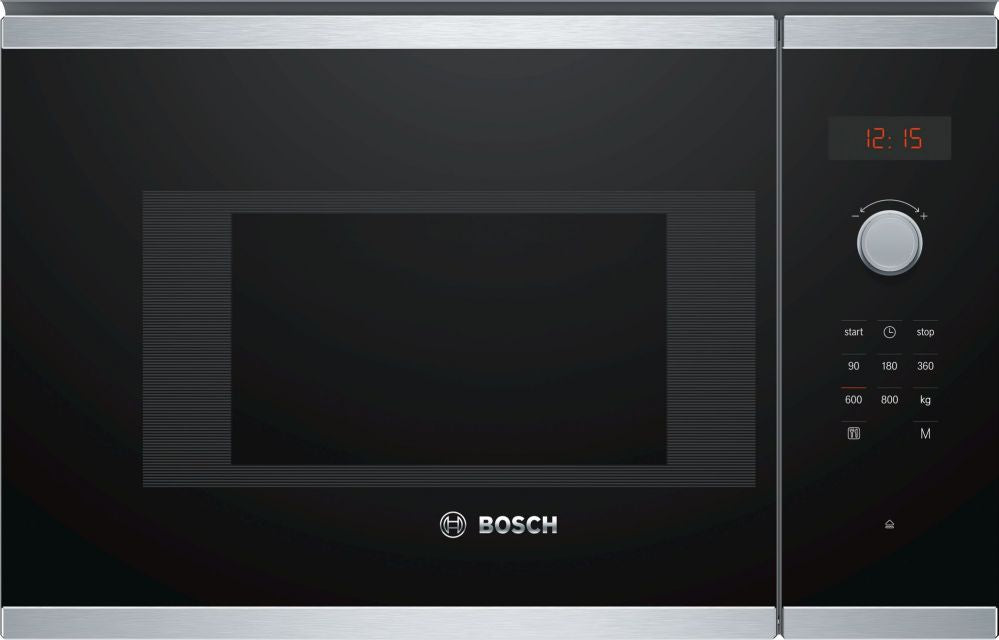 Микроволновая печь Bosch  Microwave Oven BFL523MS0 20 L, Retractable, Rotary knob, Touch Control, 800 W, Stainless steel/ black, Built-in, Defrost function