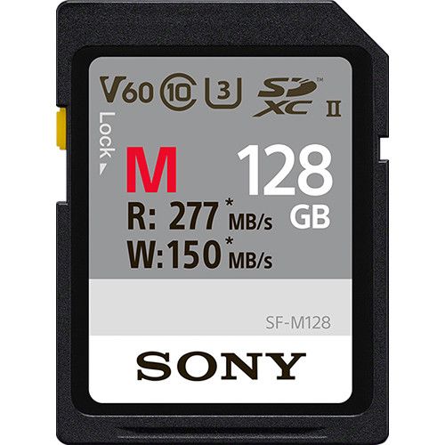 Карты памяти Sony  128 GB SF-M Series UHS-II SD Memory Card