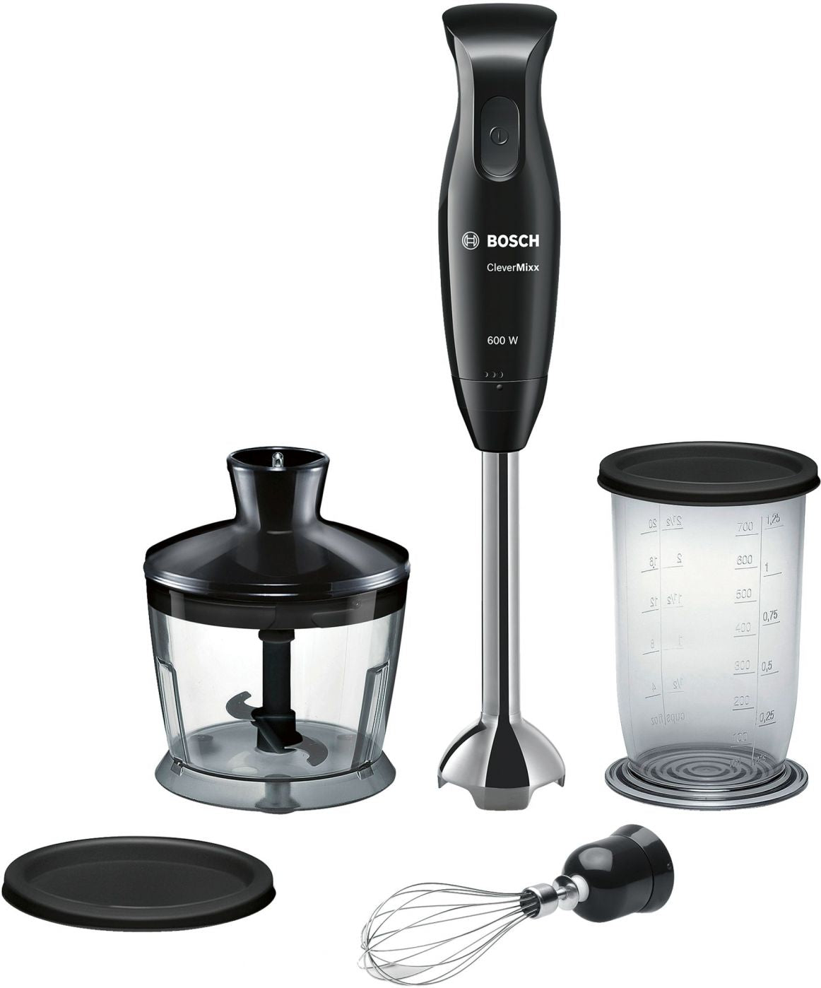 Mixers and blenders Bosch  Blender  CleverMixx MSM2650B  Hand Blender, 600 W, Number of speeds 12, Chopper, Black