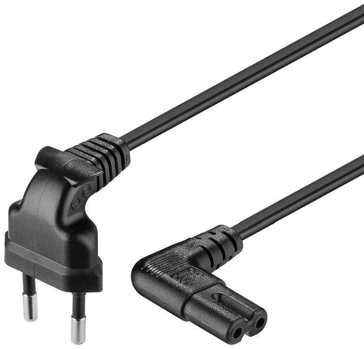 Cable Goobay  Euro connection cord, both ends angled 97344 0.75 m, Black