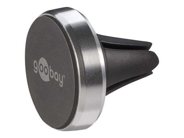 Automaatne hoidja Goobay  Magnetic mount Metal Slim Design for smartphones (35mm) 38685  Black/Silver