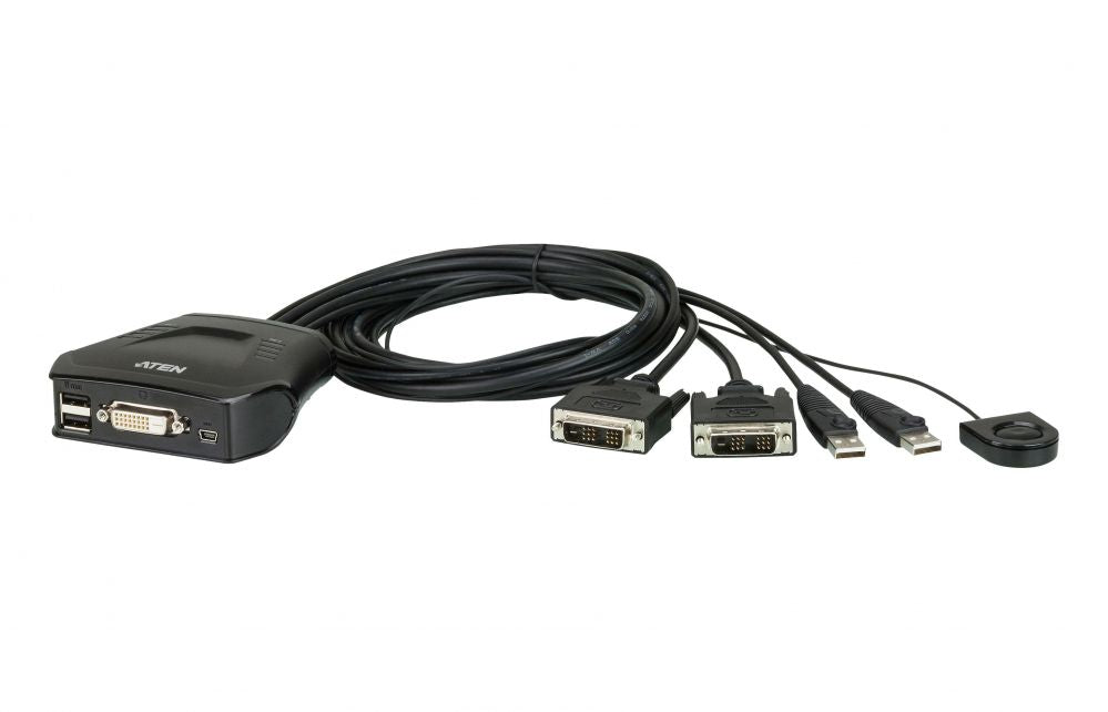 Сервер - Прочие аксессуары Aten  2-Port USB DVI Cable KVM Switch with Remote Port Selector