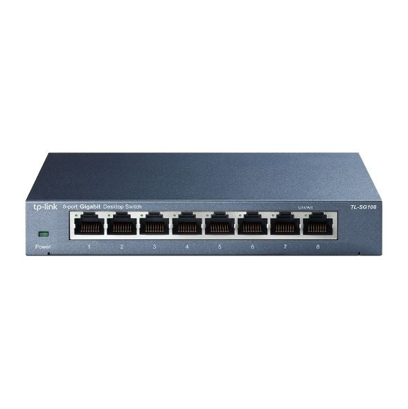 Server – muud tarvikud TP-Link  Switch TL-SG108 Unmanaged, Desktop, 1 Gbps (RJ-45) ports quantity 8, Power supply type External