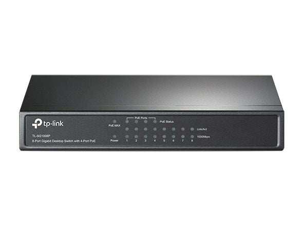 Server - Other Accessories TP-Link  Switch TL-SG1008P Unmanaged, Desktop, 1 Gbps (RJ-45) ports quantity 8, PoE ports quantity 4, Power supply type External