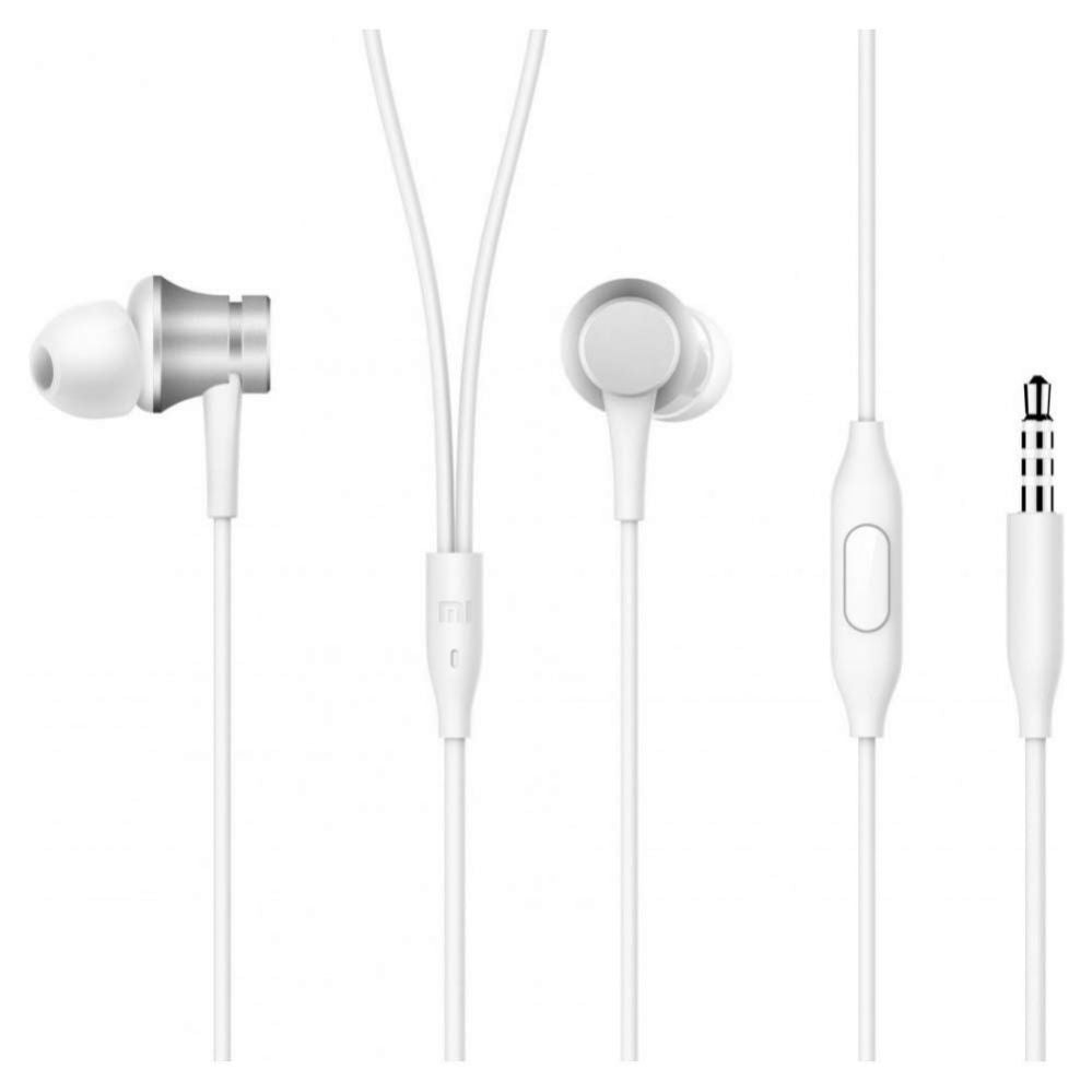 Проводные наушники Xiaomi  Mi In-Ear Headphones Basic ZBW4355TY 3.5 mm, Silver, Built-in microphone White