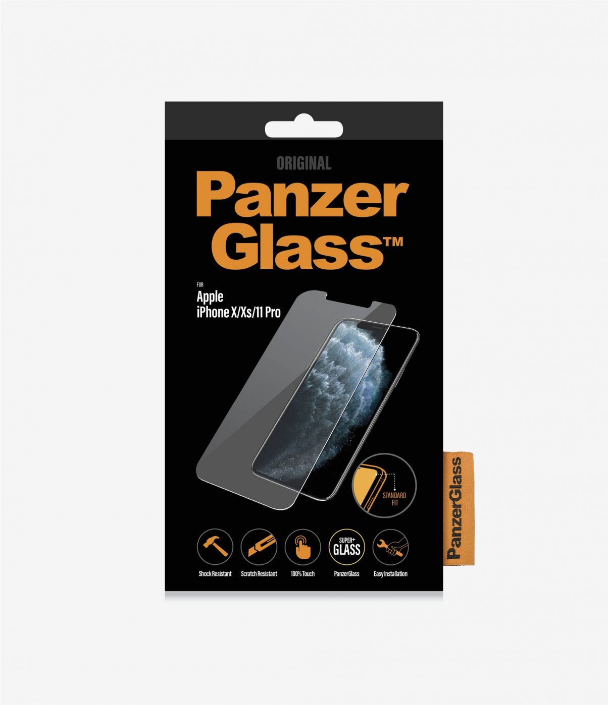 Чехол на заднюю панель PanzerGlass  2661 Screen Protector, iPhone, X/XS, Tempered glass, Transparent