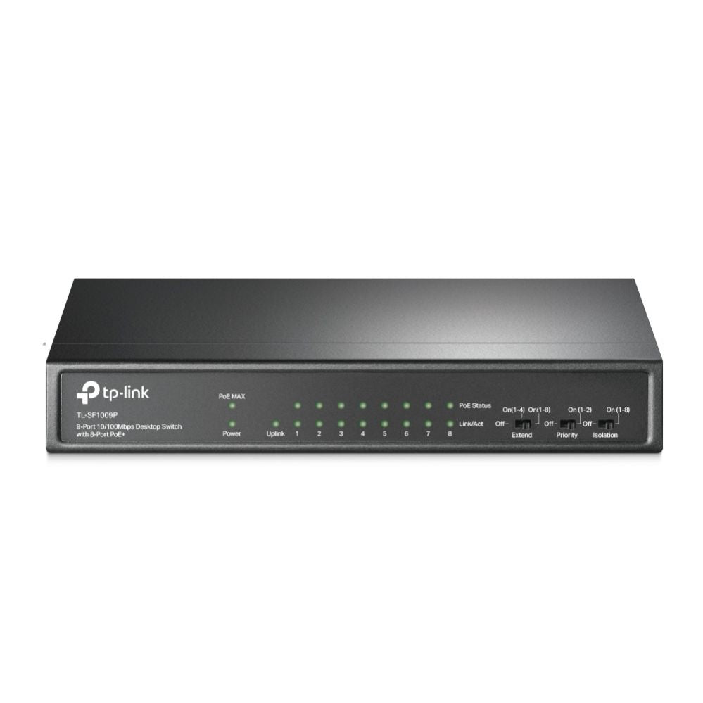 Сервер - Прочие аксессуары TP-Link  Switch TL-SF1009P Unmanaged, Desktop, 10/100 Mbps (RJ-45) ports quantity 9, PoE+ ports quantity 8