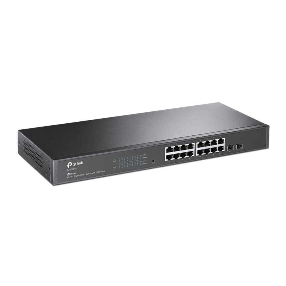Сервер - Прочие аксессуары TP-Link  JetStream Smart Switch TL-SG2218 10/100/1000 Mbps (RJ-45), Web managed, Rackmountable, Ethernet LAN (RJ-45) ports 16, SFP ports quantity 2