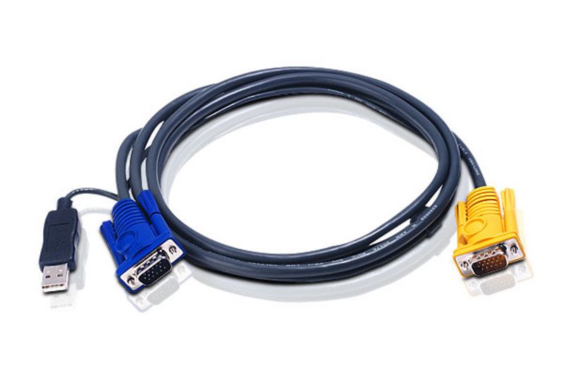Server – muud tarvikud Aten  2L-5202UP 1.8M USB KVM Cable with 3 in 1 SPHD and built-in PS/2 to USB converter
