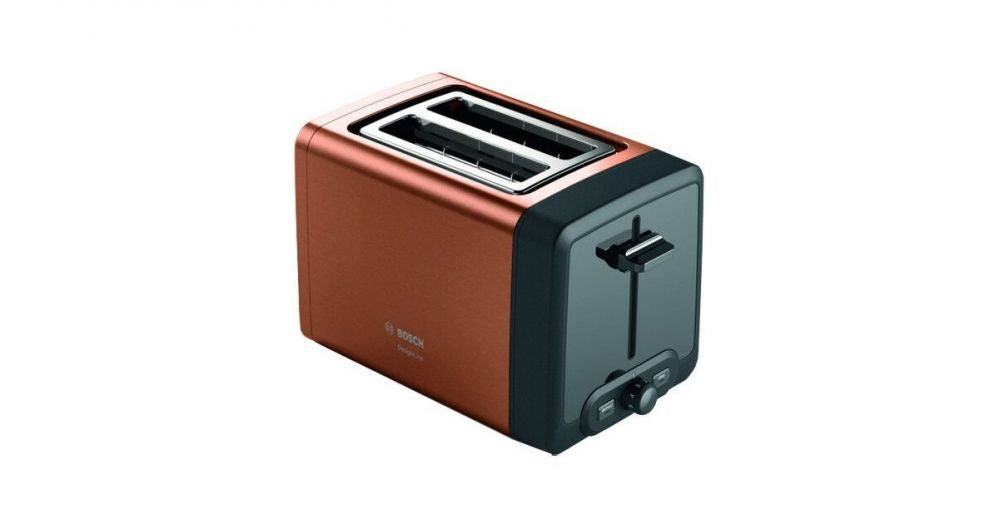 Röster Bosch  DesignLine Toaster TAT4P429 Power 970 W, Number of slots 2, Housing material Stainless Steel, Copper/Black
