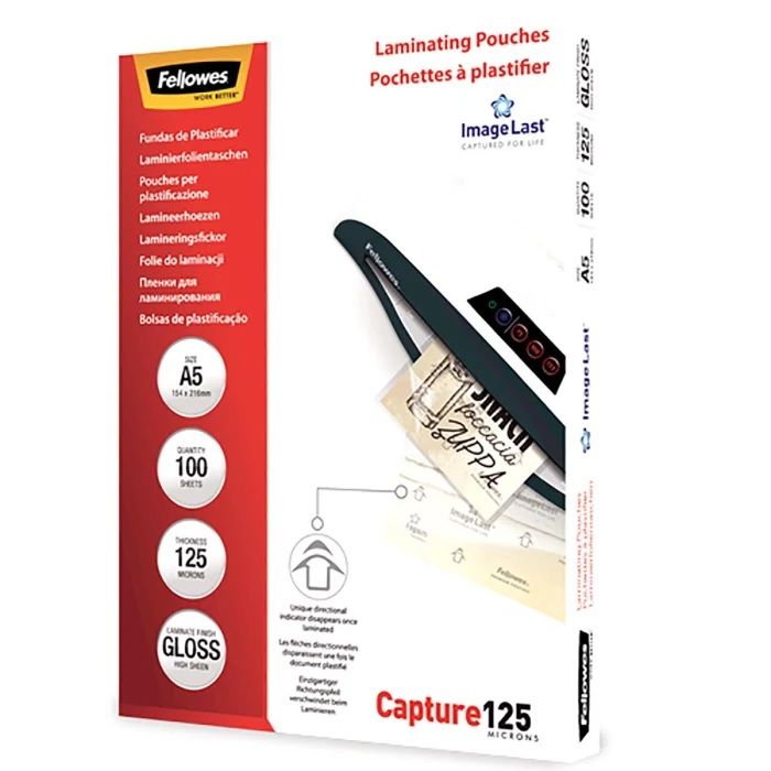 Office supplies Fellowes  Laminating Pouch PREMIUM ImageLast 125 µ, 216x303 mm - A4, 100 pcs