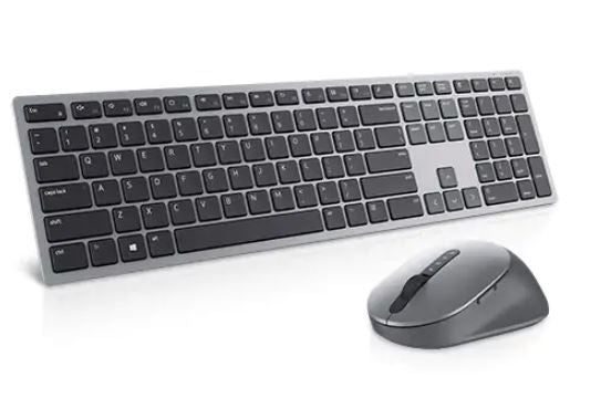 Computer keyboard Dell  Premier Multi-Device Keyboard and Mouse   KM7321W Wireless, Batteries included, EE, Titan grey