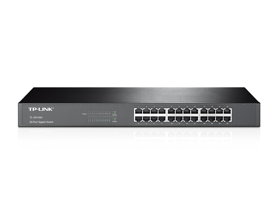 Server – muud tarvikud TP-Link  24-Port Gigabit Rackmount Switch TL-SG1024 10/100/1000 Mbps (RJ-45), Unmanaged, Rackmountable, Ethernet LAN (RJ-45) ports 24