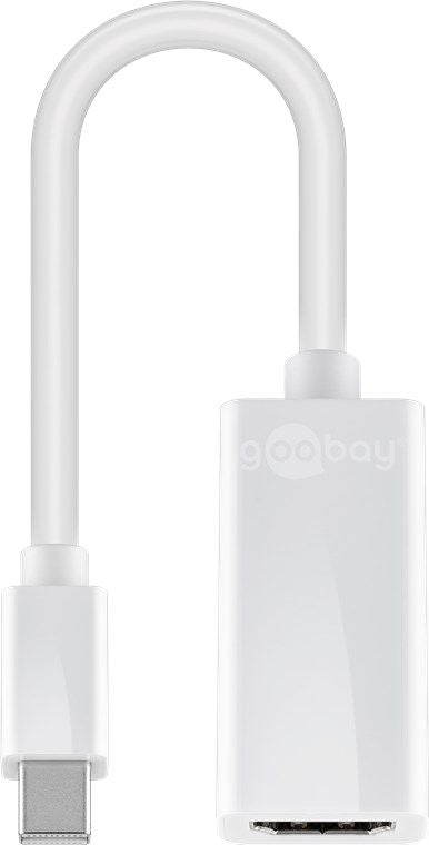 Üleminek Goobay  Mini DisplayPort/HDMI adapter cable 1.1 51729 White,  HDMI female (Type A),  Mini DisplayPort male