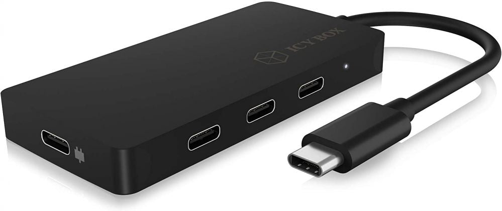 Ruuterid Raidsonic  4-port hub with USB Type-C interface and PD port  IB-HUB1429-CPD Black