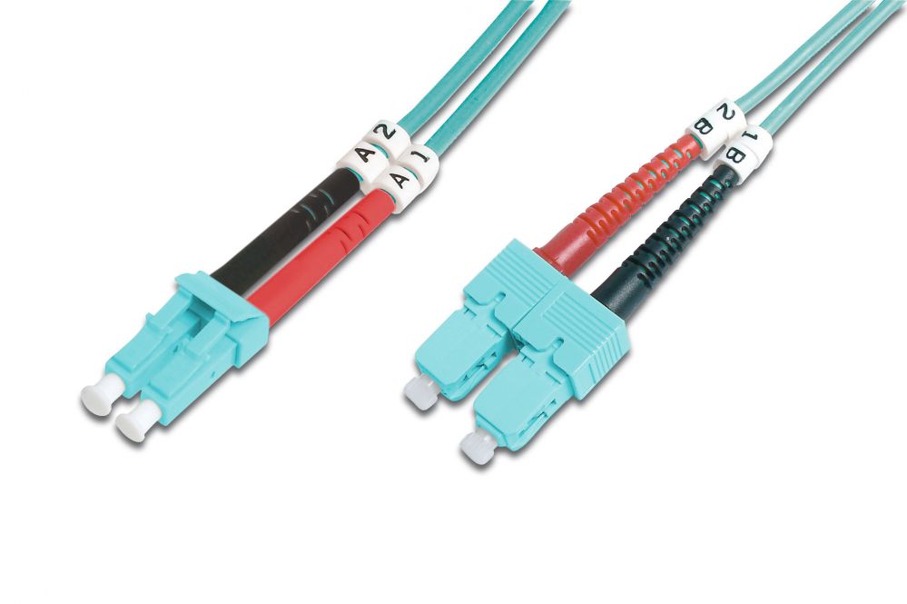 Kaabel Digitus  FO Patch Cord, Duplex, LC to SC MM OM3 50/125 µ, 3 m