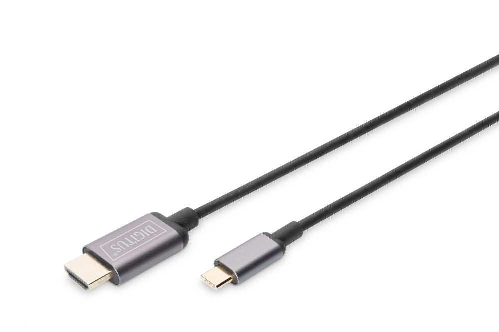 Переходник Digitus  USB Type-C to HDMI Adapter DA-70821 1.8 m, Black, USB Type-C