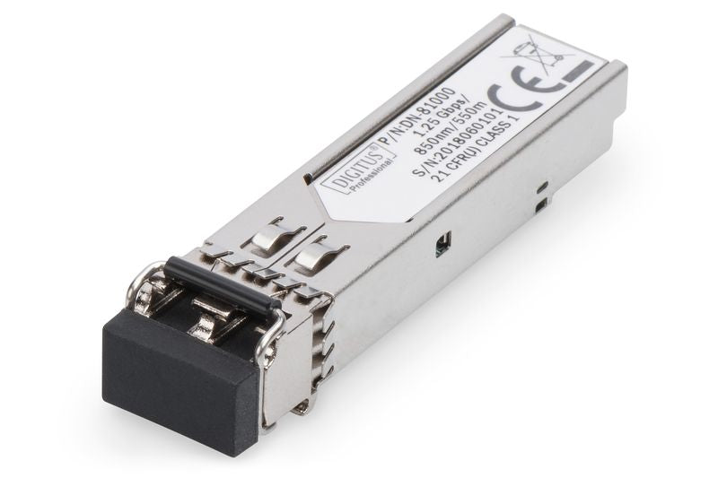 Server – muud tarvikud Digitus  Mini SFP Module DN-81000 50-62.5/125 μm MMF (Multi-Mode Fiber), Multimode LC Duplex Connector, 1250 Mbit/s, Wavelength 850 nm, Maximum transfer distance 550 m