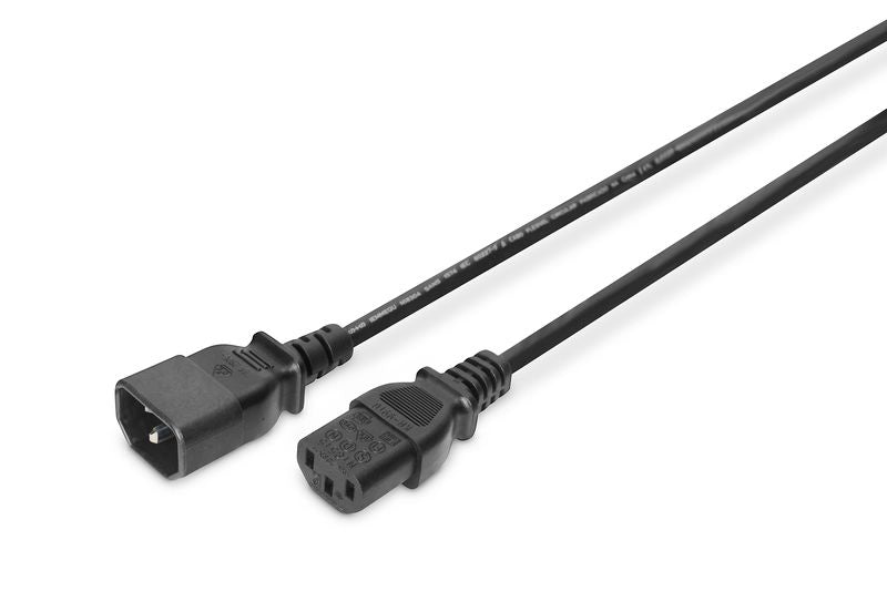Cable Digitus  Power Cord extension cable  C13 - C14, AK-440201-018-S 1.8 m, Black