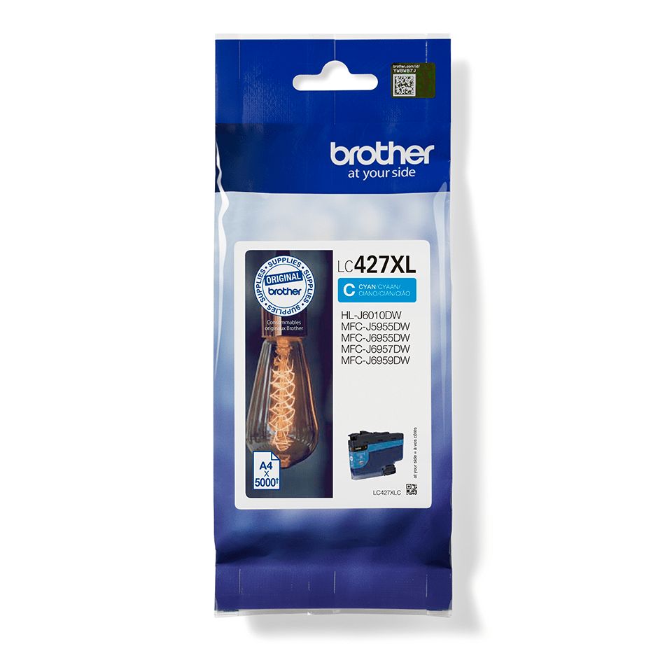 Tarvikud ja tarvikud Brother  LC427XLC Ink Cartridge, Cyan