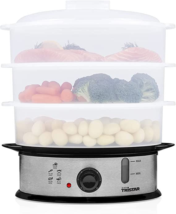 Muud väikesed kodumasinad Tristar  Food Steamer VS-3914 Silver, 1200 W, Capacity 11 L, Number of baskets 3