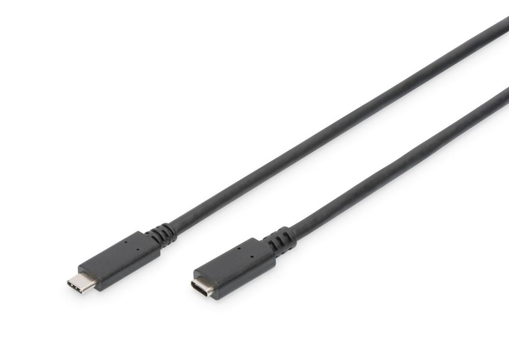 Cable Digitus  USB Type-C Extension Cable AK-300210-020-S USB Male 2.0 (Type C), USB Female 2.0 (Type C), Black, 2 m
