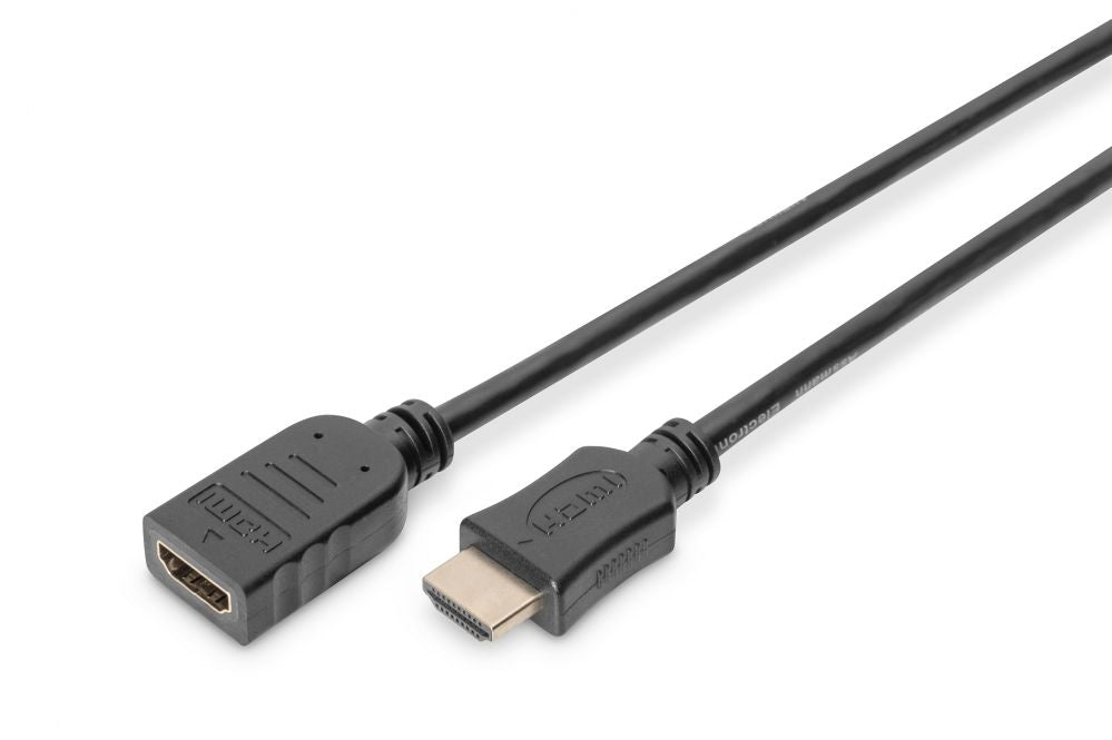 Кабель Digitus  HDMI High Speed extension cable AK-330201-050-S Black, Type A M/F, 5 m