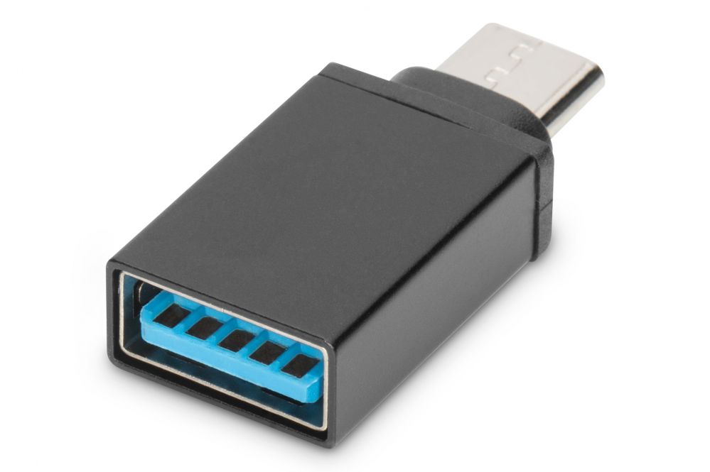 Ruuterid Digitus  USB Type-C adapter, type C to A M/F, 3A, 5GB, 3.0 Version AK-300506-000-S	 Black, Jack USB A, Plug USB C