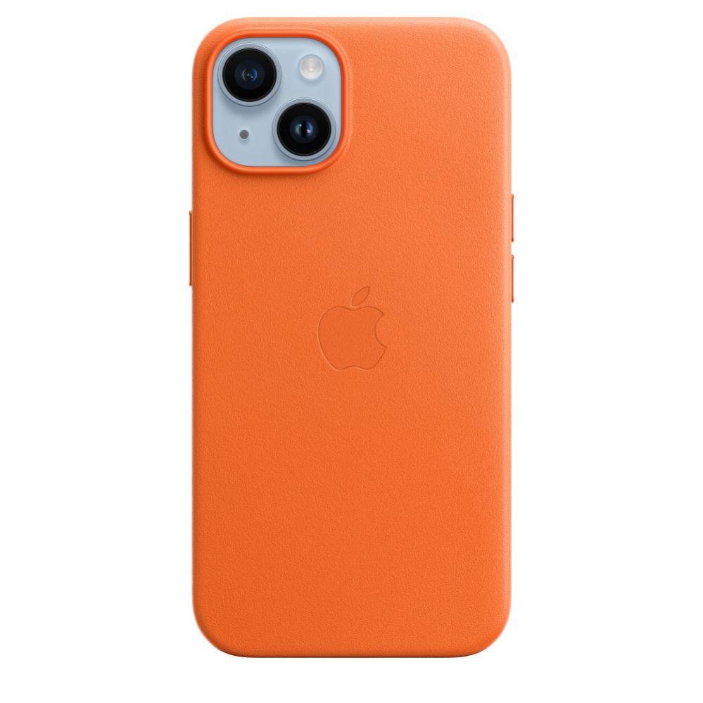 Чехол на заднюю панель Apple - iPhone 14 Leather Case with MagSafe Orange