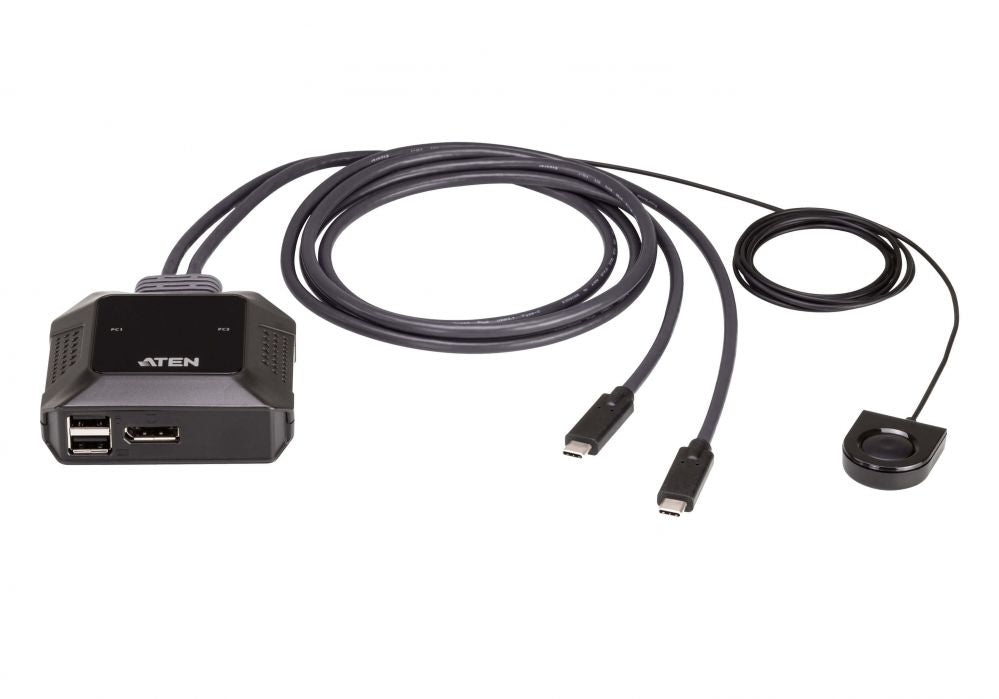 Сервер - Прочие аксессуары Aten  US3312 2-Port USB-C 4K DisplayPort KVM Switch with Remote Port Selector
