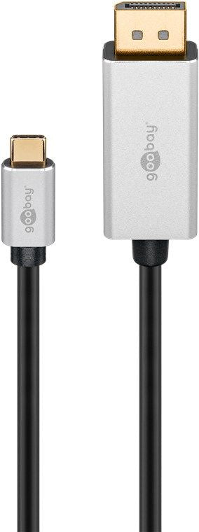 Routers Goobay  USB-C to DisplayPort Adapter Cable 	60176 2 m, Silver/Black, DisplayPort, Type-C