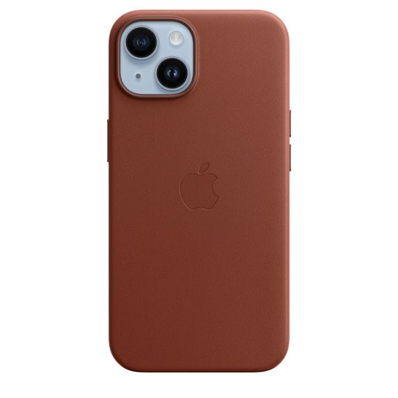 Tagakaaned Apple - 14 Leather Case with MagSafe Umber