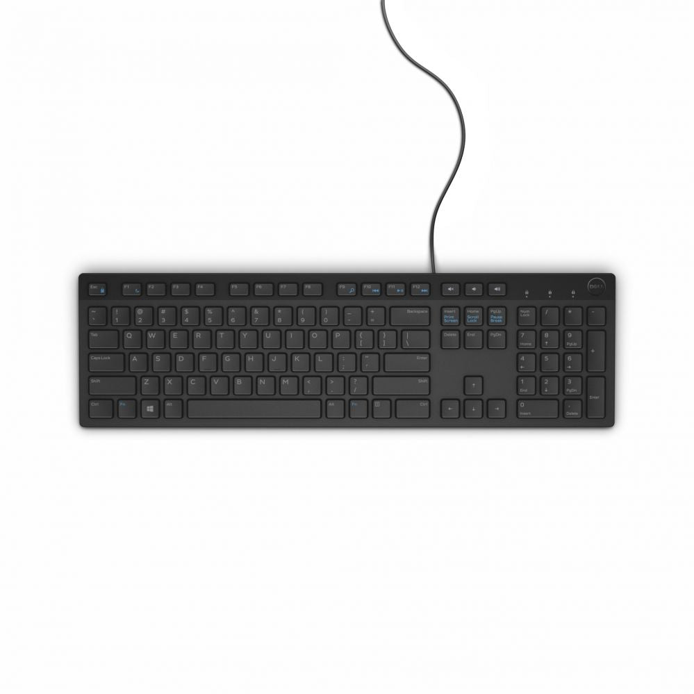 Компьютерная клавиатура Dell  KB216 Standard, Wired, Chiclet style, RU, Black, Numeric keypad, 503 g