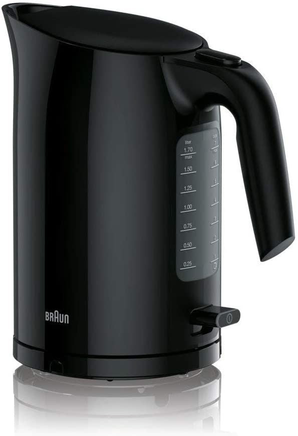 Чайник Braun  Kettle WK3100BK PurEase Standard, 2200 W, 1.7 L, Plastic, 360° rotational base, Black