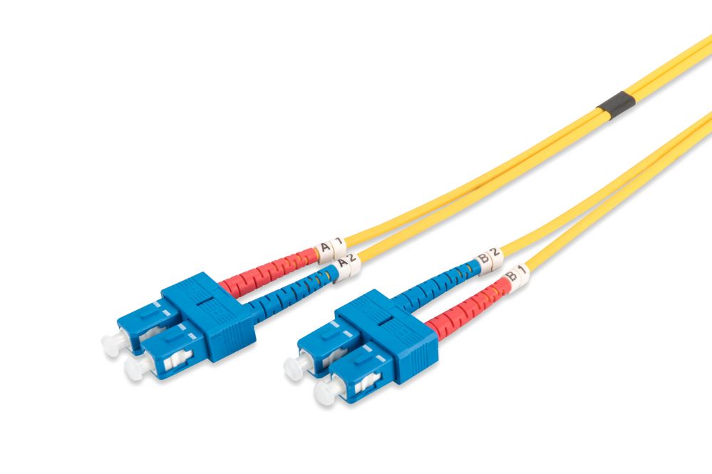 Кабель Digitus  Patch Cord FO, Duplex, SC to SC SM OS2 09/125 µ, 1 m Yellow, SC, SC