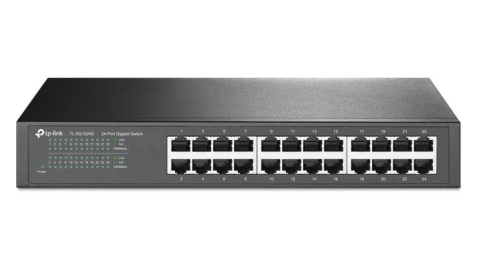 Сервер - Прочие аксессуары TP-Link  Switch TL-SG1024D Unmanaged, Desktop/Rackmountable, 1 Gbps (RJ-45) ports quantity 24