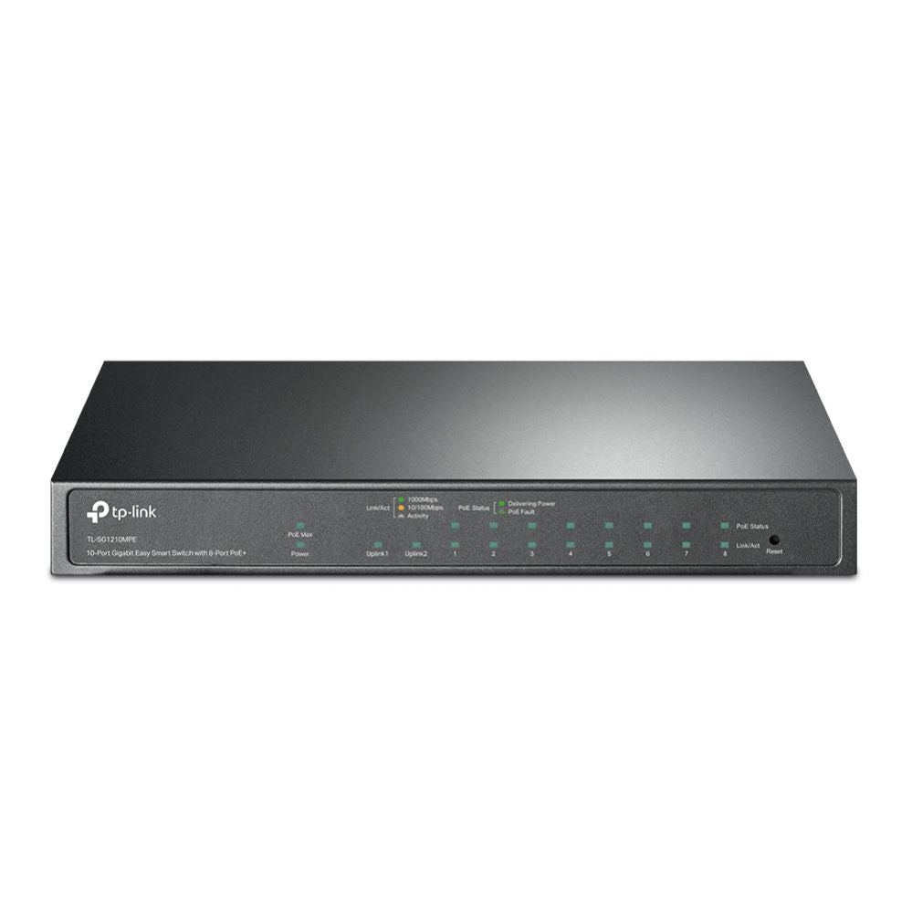 Server – muud tarvikud TP-Link  10-Port Gigabit Easy Smart Switch with 8-Port PoE+ TL-SG1210MPE Web managed, Desktop, Power supply type External, Ethernet LAN (RJ-45) ports 9