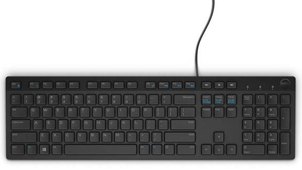 Arvuti klaviatuur Dell  Keyboard KB216 Multimedia, Wired, NORD, Black