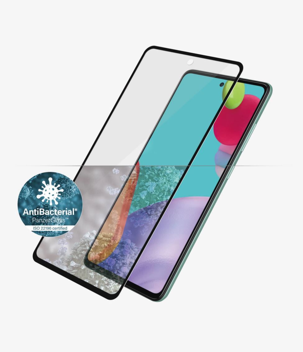 Tagakaaned PanzerGlass  Samsung, Galaxy A52, Black/Transparent, Antifingerprint screen protector, Case friendly
