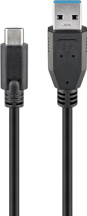 Cable Goobay  71221 USB-C to USB A 3.0 cable, black, 2m