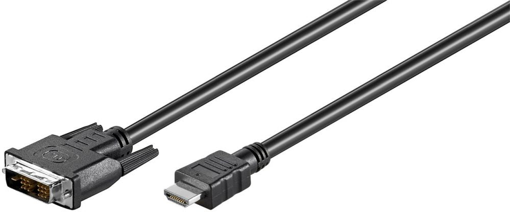 Monitori tarvik Goobay  DVI-D/HDMI cable, nickel plated  50580 Black, 2 m