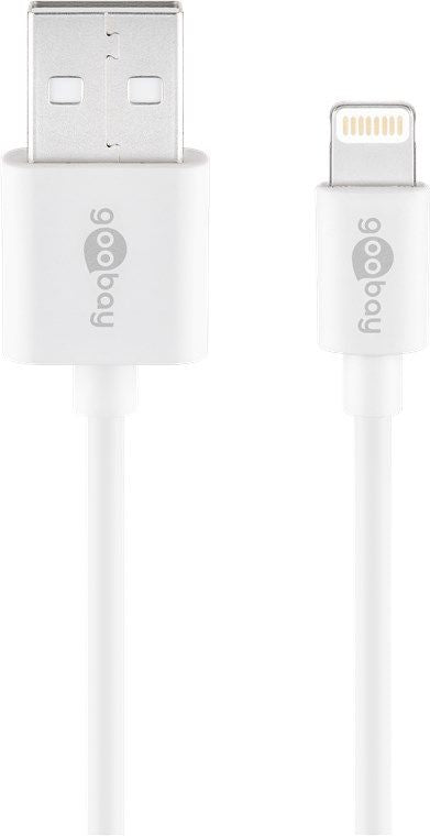 Кабель Goobay  Lightning USB charging and sync cable 54600  White,  USB 2.0 male (type A), Apple Lightnin male (8-pin)