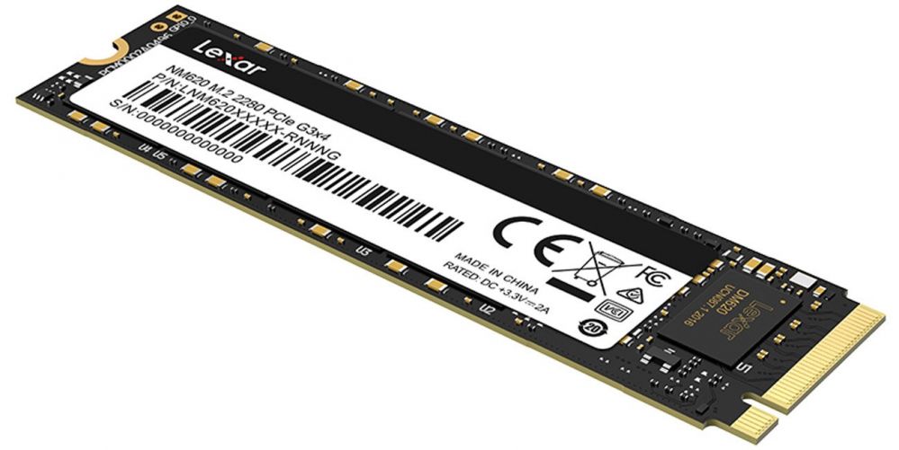 Жесткий диск SSD Lexar  SSD NM620 512 GB, SSD form factor M.2 2280, SSD interface PCIe Gen3x4, Write speed 2400 MB/s, Read speed 3300 MB/s