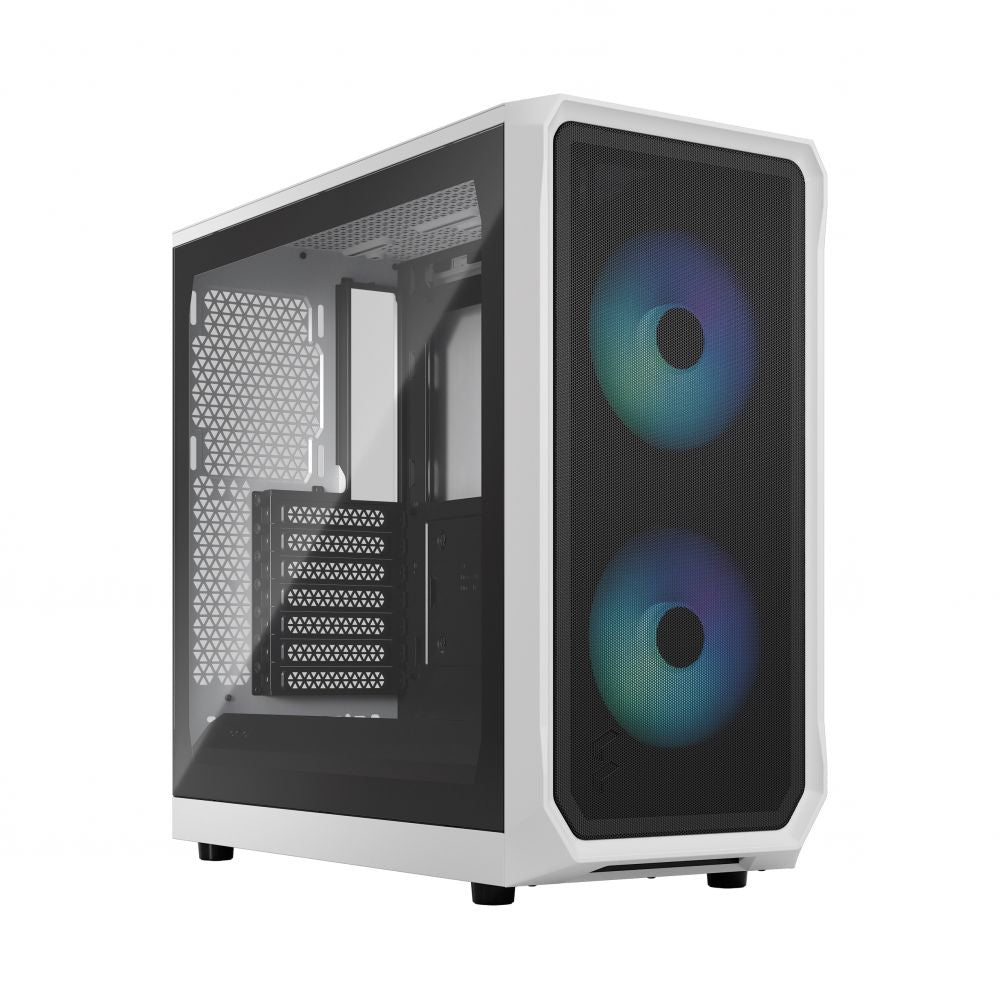 Корпус для компьютера Fractal Design  Focus 2 RGB White TG Clear Tint, Midi Tower, Power supply included No