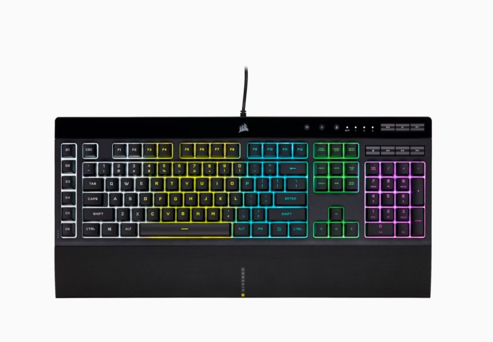 Arvuti klaviatuur Corsair  K55 RGB PRO Gaming keyboard, RGB LED light, US, Wired, Black