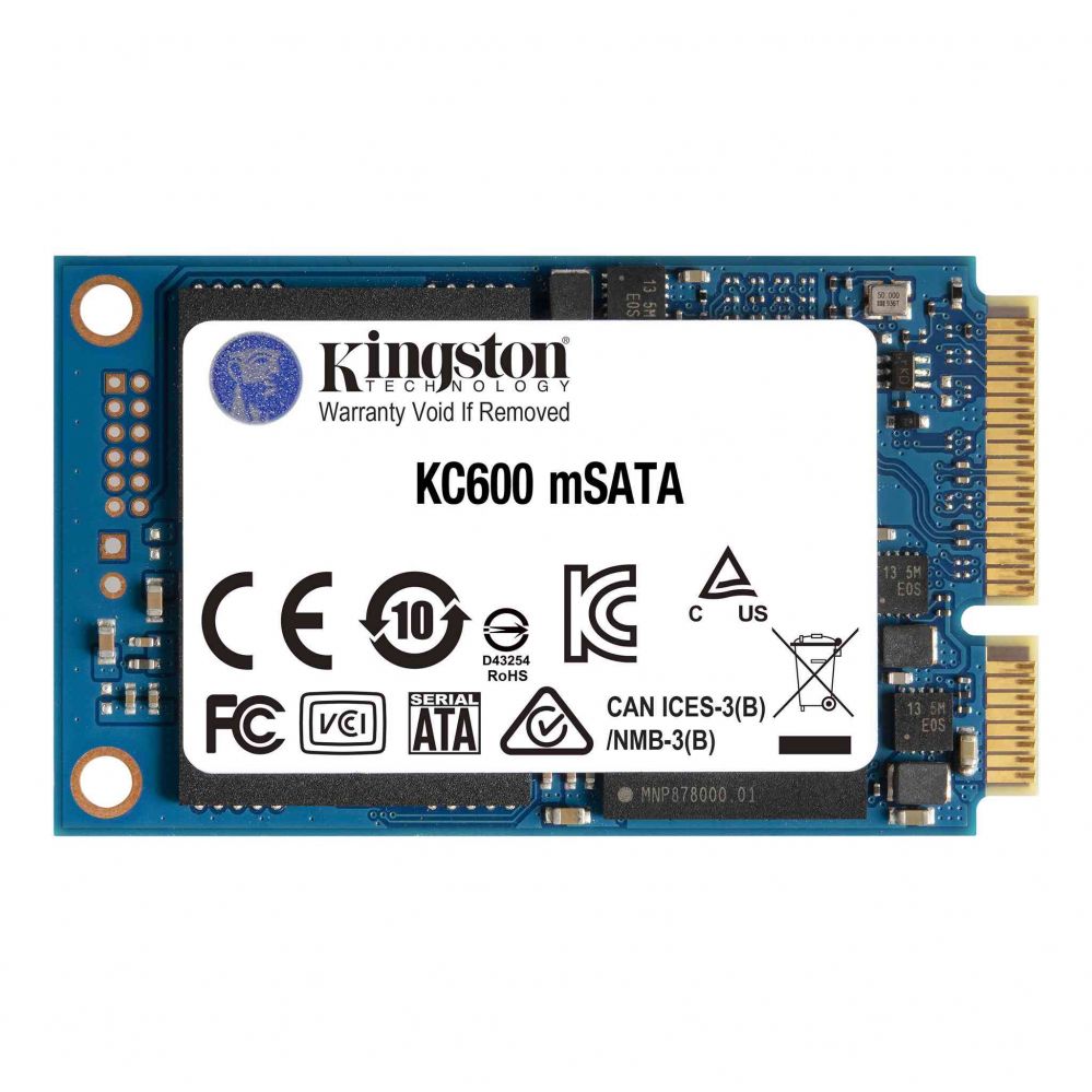 Kõvaketas SSD Kingston  KC600 1000 GB, SSD interface mSATA, Write speed 520 MB/s, Read speed 550 MB/s