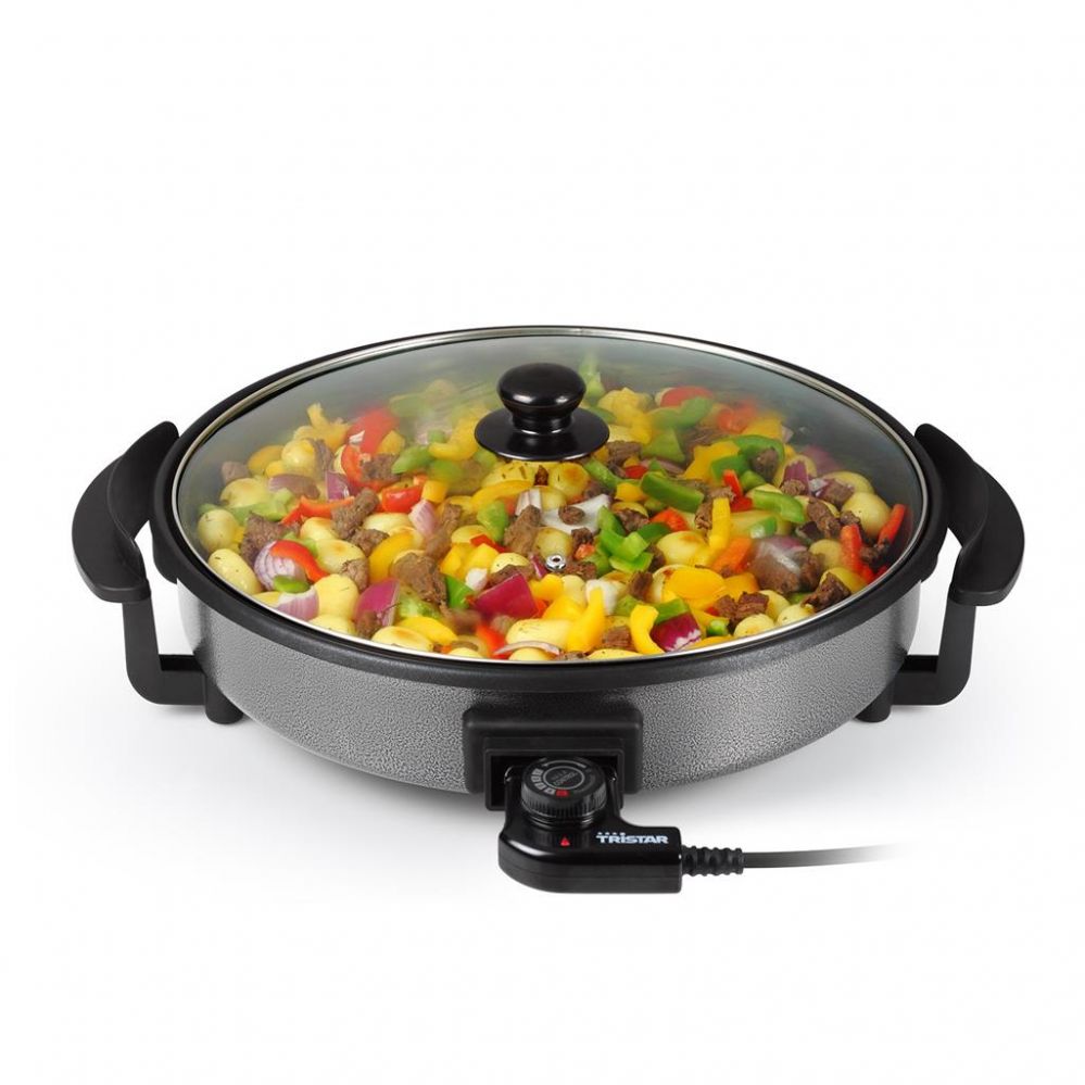 Настольный гриль Tristar  Multifunctional grill pan PZ-2964 Grill, Diameter 40 cm, 1500 W, Lid included, Fixed handle, Black