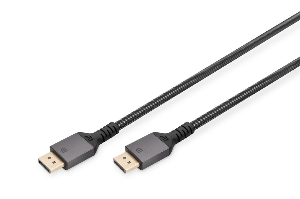 Monitori tarvik Digitus  DisplayPort Connector Cable 1.4 	DB-340201-010-S Black, DP to DP, 1 m