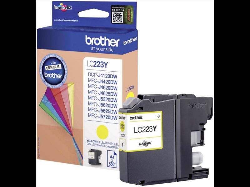 Tarvikud ja tarvikud Brother  LC-223Y Ink Cartridge, Yellow